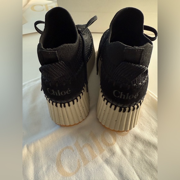 NWT CHLOE BLACK SNEAKERS - Picture 3 of 11